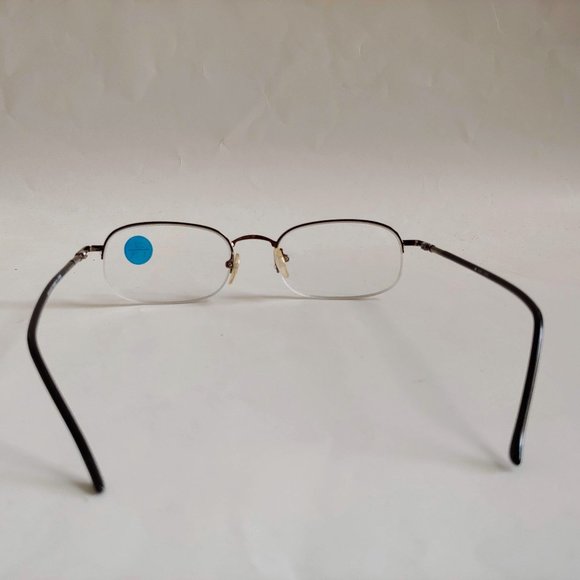 NWT Vintage 90's Rectangle Metal Semi-Rimless Reading Glasses +2.00 (S.Gunmetal) - Picture 3 of 4